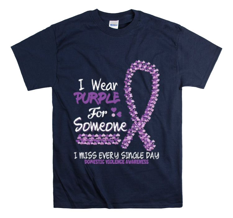 Shirt Funny Wear Purple Domestic Violence Awareness Survivor Fun Empowerment Support T-Shirt Unisex Heavy Cotton Tee