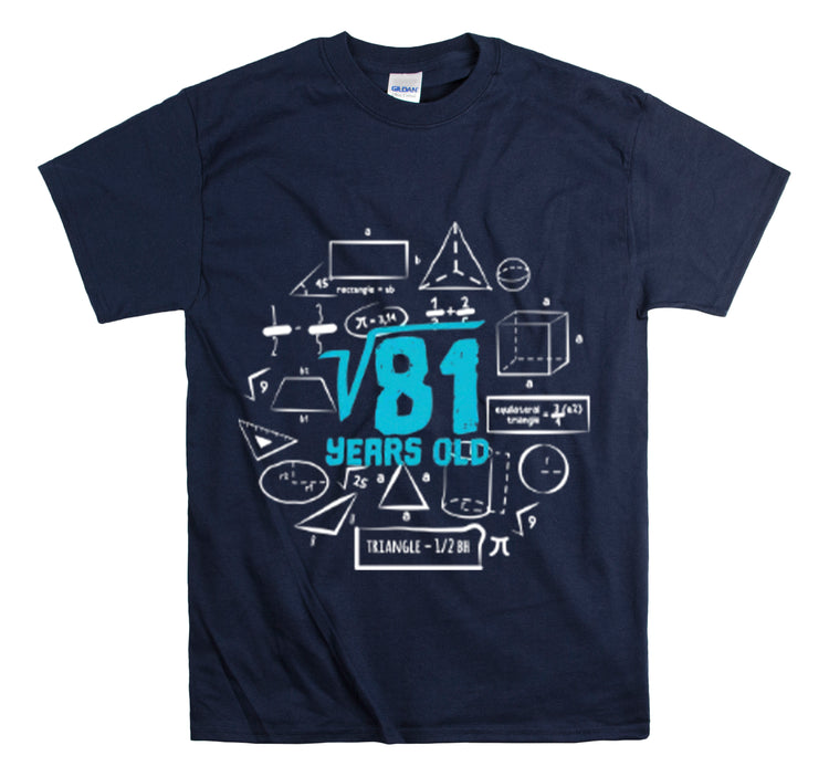 Shirt Funny Square Root 9th Birthdays Graphic Math Geek Numerical T-Shirt Unisex Heavy Cotton Tee