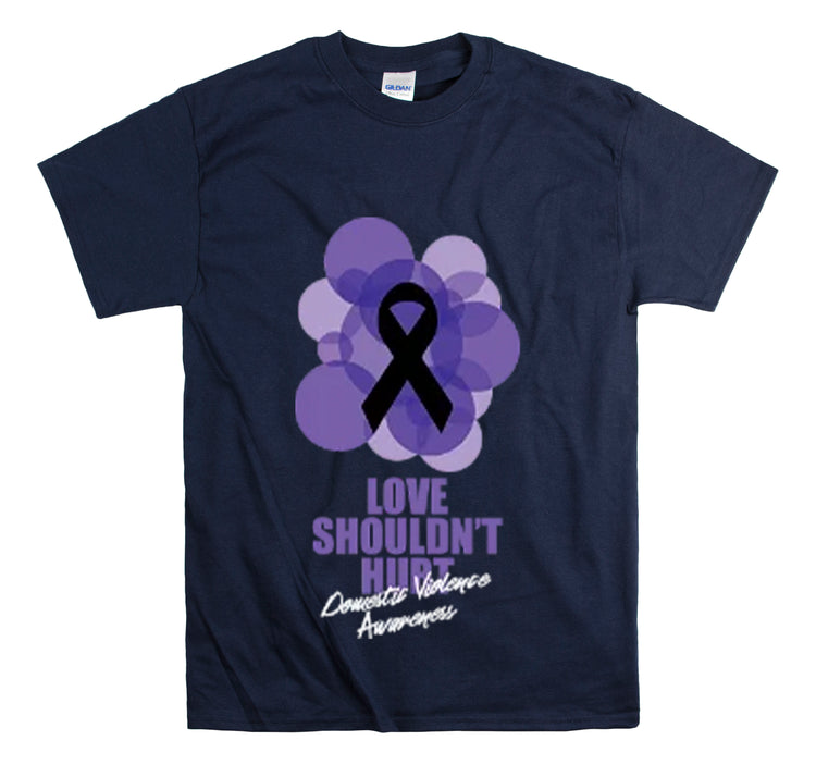 Shirt Funny Love Never Cause Pain Stop Domestic Violence Support Empowerment AwarenessT-Shirt Unisex Heavy Cotton Tee