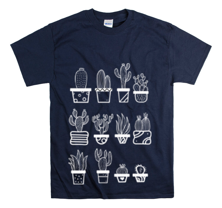 Shirt Funny Cactus Gardening Miniature Flowers Repotting Garden T-Shirt Unisex Heavy Cotton Tee