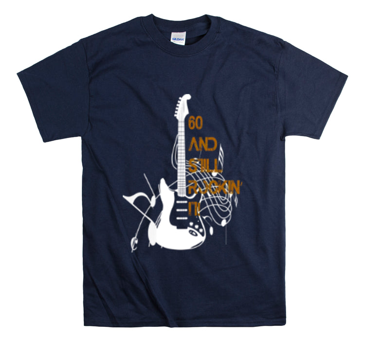 Shirt Vintage 60 And Still Rockin' It Throwback Guitar Classic Concerts Nostalgia Music T-Shirt Unisex Heavy Cotton Tee