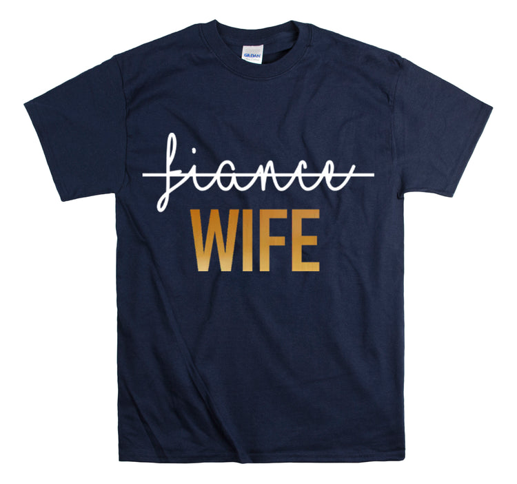 Shirt Funny Fiance Wife Gift Engagement Proposal Marriage Gift T-Shirt Unisex Heavy Cotton Tee