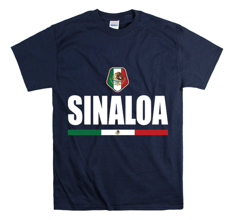 Shirt Funny Sinaloa Mexico Flag Illustration Mexican Pride Symbol T-Shirt Unisex Heavy Cotton Tee