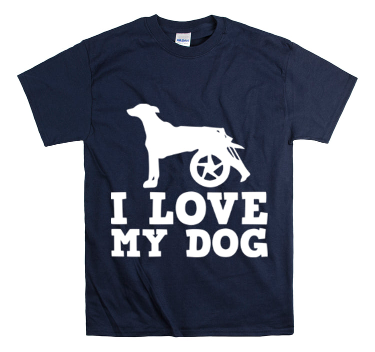 Shirt Funny Loving My Handicap Dog Appreciation Inspirational Pet Disability Awareness T-Shirt Unisex Heavy Cotton Tee