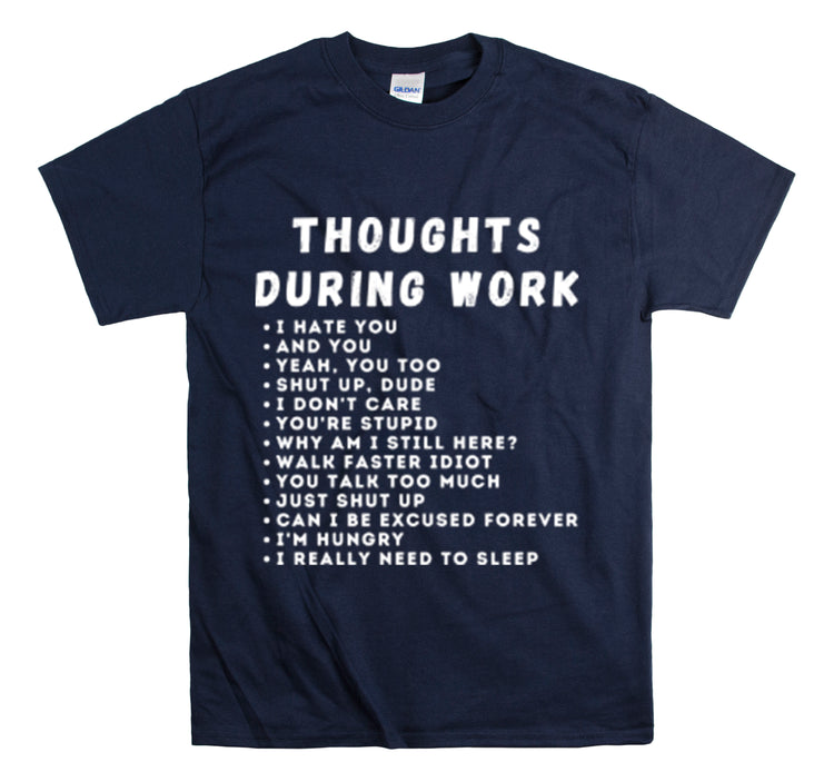 Shirt Funny Thoughts While Working Introverts Serenity Mindfulness Professional Inner T-Shirt Unisex Heavy Cotton Tee