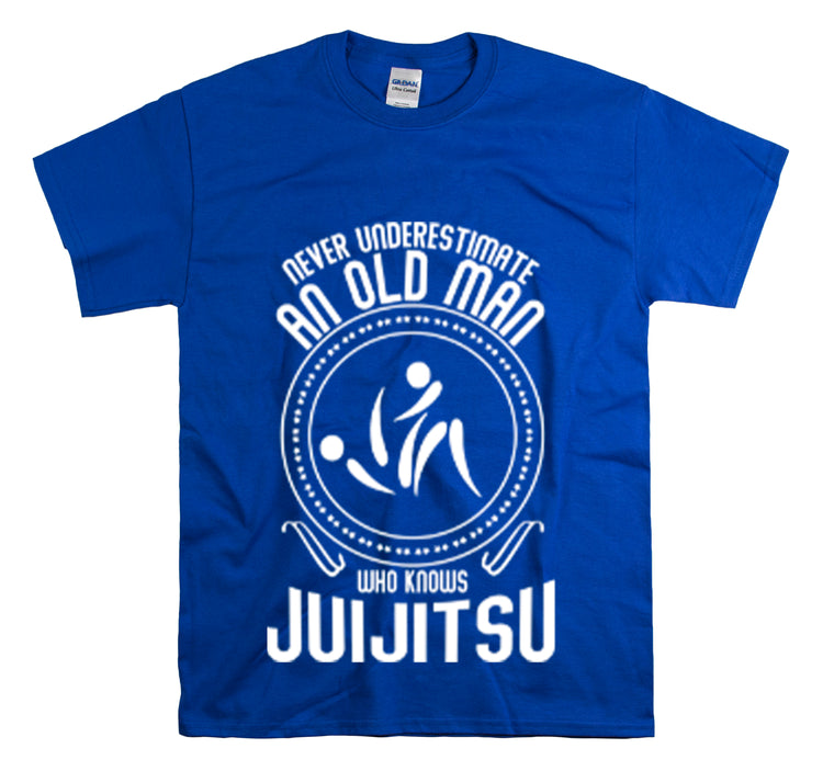 Shirt Funny Old Man Jiu Jitsu Expert Sayings Martial Arts Humor T-Shirt Unisex Heavy Cotton Tee