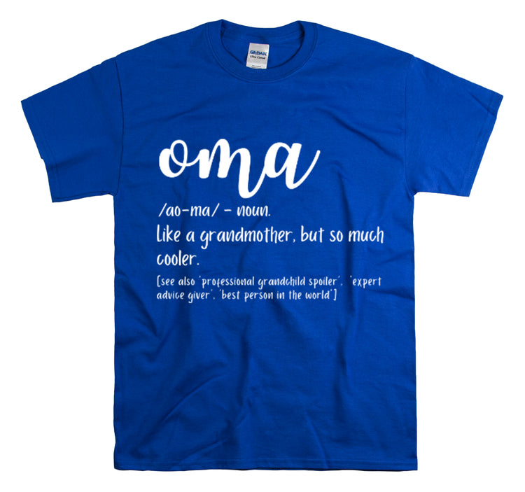 Shirt Funny Oma Definition Love Granny Nana Humor Retirement Grandmoms Gag Grandmother T-Shirt Unisex Heavy Cotton Tee