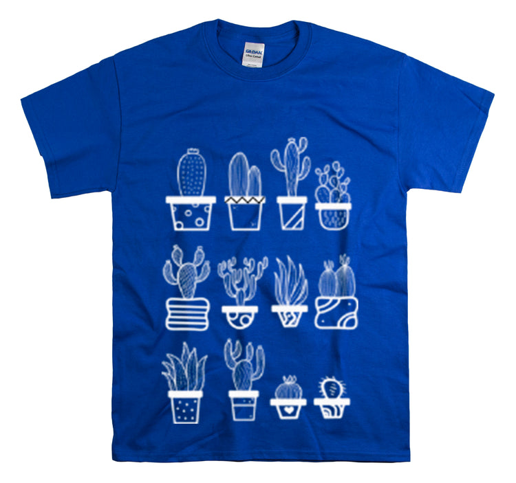 Shirt Funny Cactus Gardening Miniature Flowers Repotting Garden T-Shirt Unisex Heavy Cotton Tee