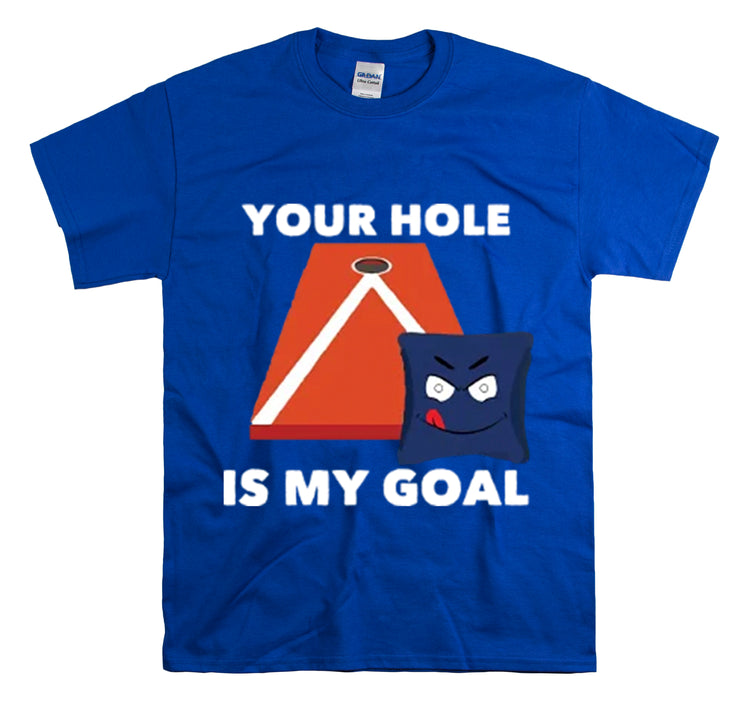 Shirt Funny Your Hole's My Goal Illustration Golfer Hilarious Golf Competition Sports T-Shirt Unisex Heavy Cotton Tee