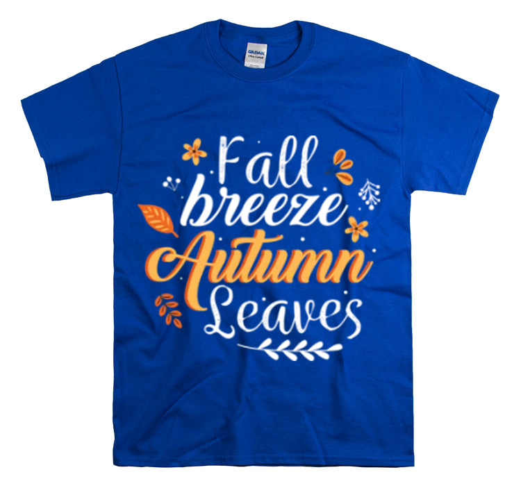 Shirt Funny Fall Breeze Autumn Leaves Cool Weather Harvest Time T-Shirt Unisex Heavy Cotton Tee