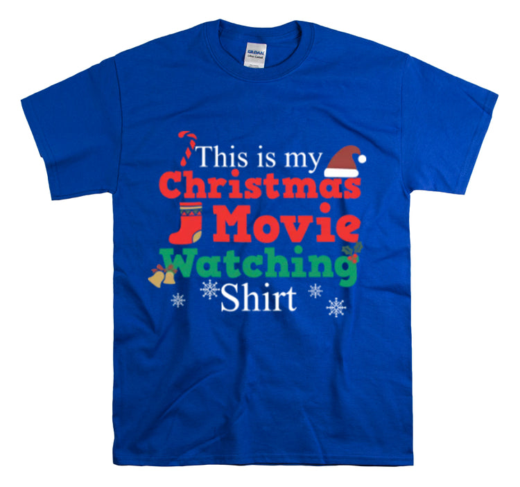 Shirt Funny This Is My Christmas Movie Watching Film Holiday Family  Festive Winter T-Shirt Unisex Heavy Cotton Tee