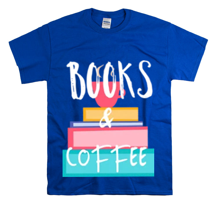 Shirt Funny Books And Coffee Literature Bookish Reading Bookworm T-Shirt Unisex Heavy Cotton Tee