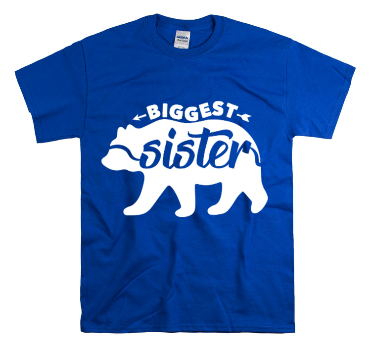 Shirt Funny Sibling Gags Biggest Sister's Graphic laughter Sisterly Support Sisterhood T-Shirt Unisex Heavy Cotton Tee