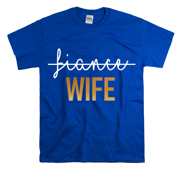 Shirt Funny Fiance Wife Gift Engagement Proposal Marriage Gift T-Shirt Unisex Heavy Cotton Tee