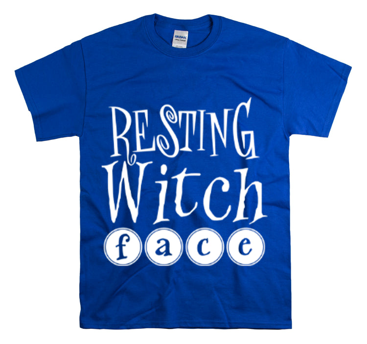 Shirt Funny Resting Witch Face humor Halloween Seasonal Magical T-Shirt Unisex Heavy Cotton Tee