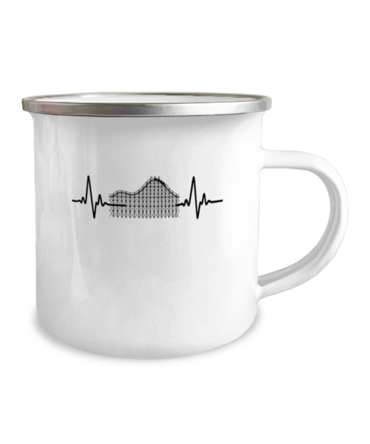 Camper Mug 12oz Camper Mug 12oz Heartbeat Rollercoaster Hilarious Carnivals Rides Pun Men Women