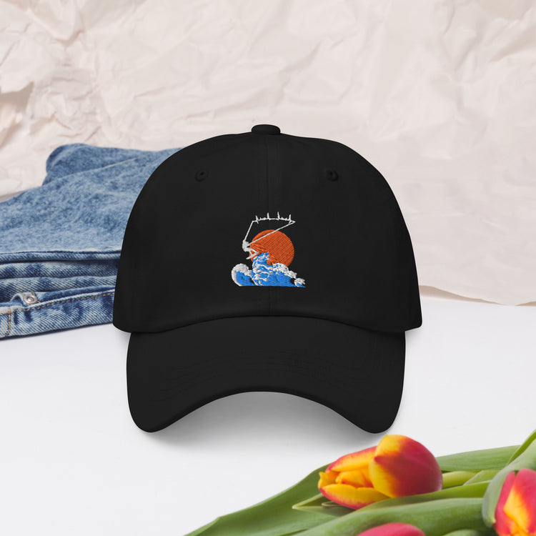 Dad hat Kiteboarding Kite-Surfing Powerkiting Kitesurf Wakeboarding Paragliding Lover