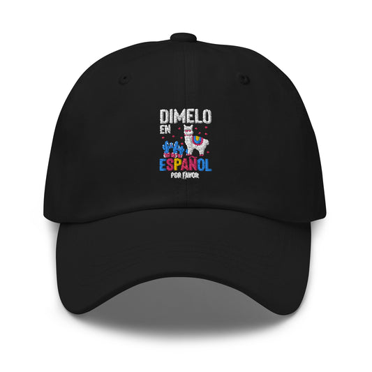 Dad hat Humorous En Espanol Por Favor Llama Hispanic Castilian Spain Nationalism Nationalistic