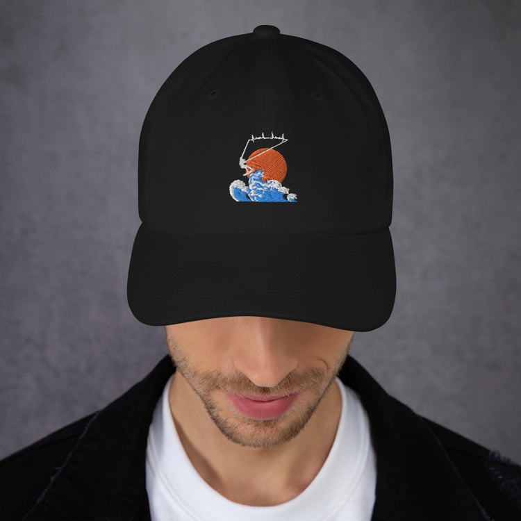 Dad hat Kiteboarding Kite-Surfing Powerkiting Kitesurf Wakeboarding Paragliding Lover