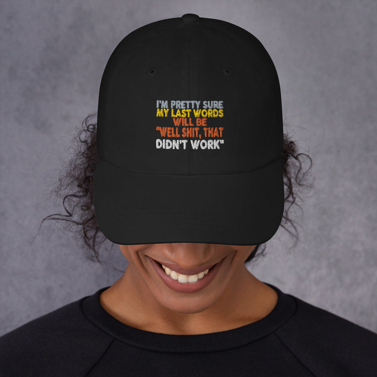 Dad hat I'm Pretty Sure Comical Sayings Slogan Retro Pun Expression Sarcasm Phrase