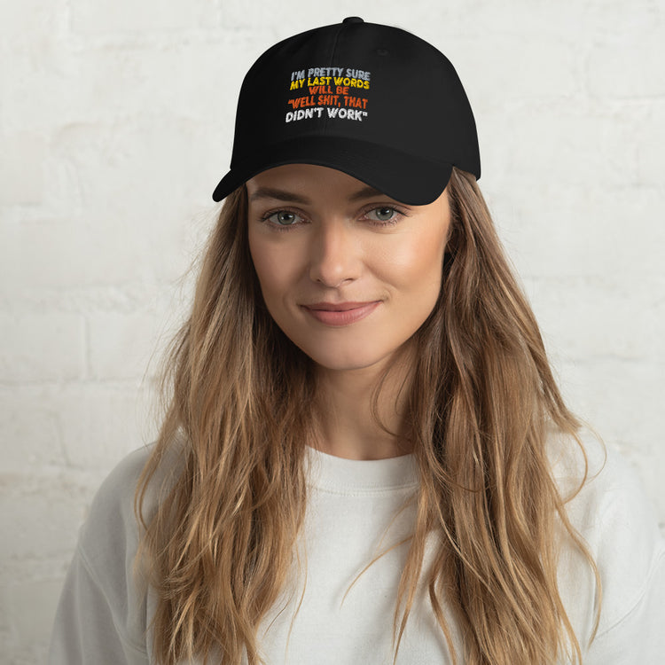 Dad hat I'm Pretty Sure Comical Sayings Slogan Retro Pun Expression Sarcasm Phrase