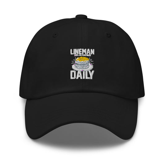 Dad hat  Humorous Lineman Serving Pancakes Fan Hotcake Linesmen Electrician Wireman Technician