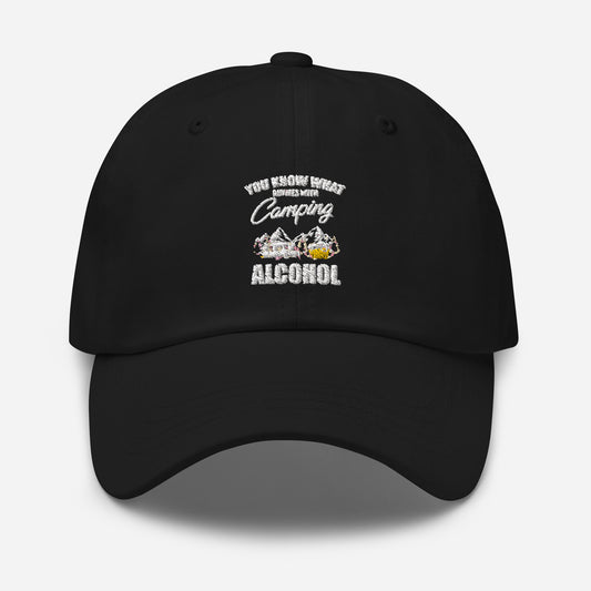 Dad hat Novelty Know Rhymes With Camping Alcohol Drinking Campsite Alcoholic Beverage Fan