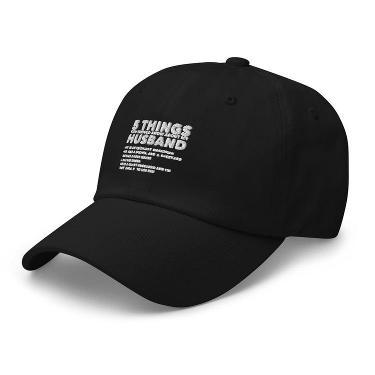 Dad hat Hilarious Five Thing Should Know Pun Husband Humorous Comical Spouse Man