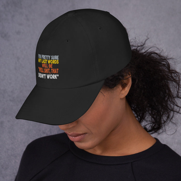 Dad hat I'm Pretty Sure Comical Sayings Slogan Retro Pun Expression Sarcasm Phrase