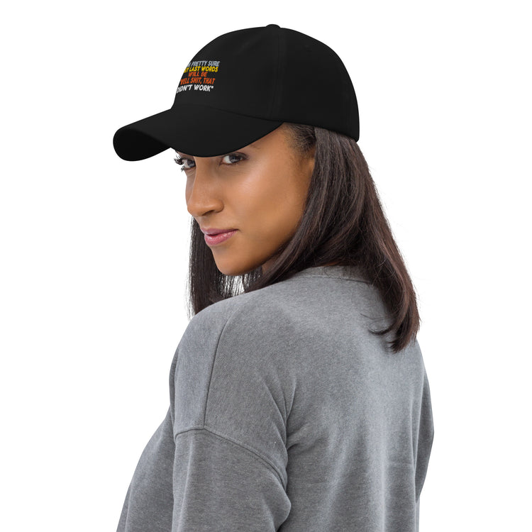 Dad hat I'm Pretty Sure Comical Sayings Slogan Retro Pun Expression Sarcasm Phrase