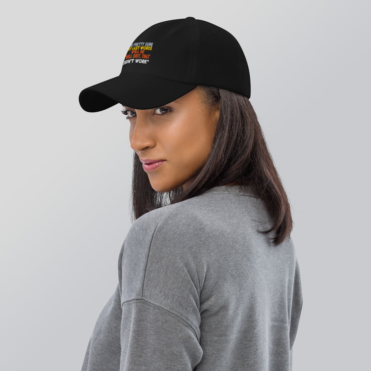 Dad hat I'm Pretty Sure Comical Sayings Slogan Retro Pun Expression Sarcasm Phrase