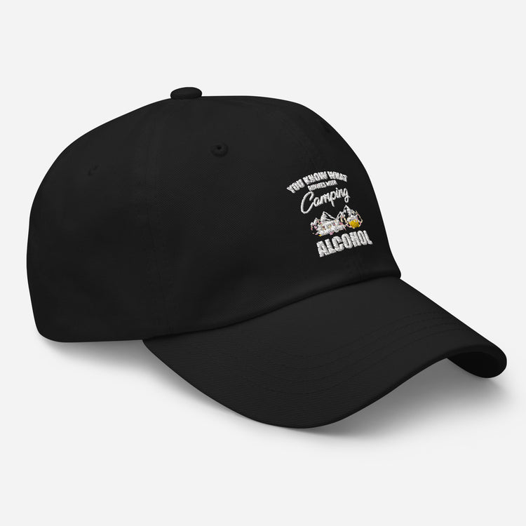 Dad hat Novelty Know Rhymes With Camping Alcohol Drinking Campsite Alcoholic Beverage Fan