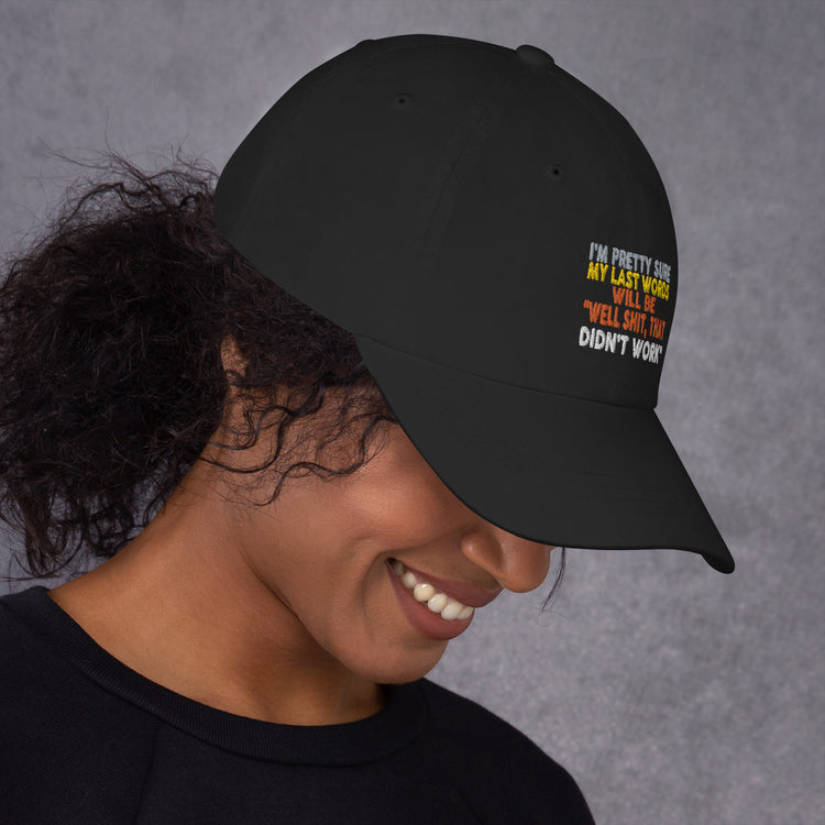 Dad hat I'm Pretty Sure Comical Sayings Slogan Retro Pun Expression Sarcasm Phrase