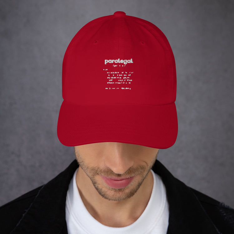 Dad hat Hilarious Paralegal Meaning Description Legal Assistant Fan Lawyer Paralegals Litigator