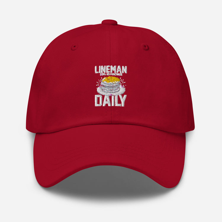 Dad hat  Humorous Lineman Serving Pancakes Fan Hotcake Linesmen Electrician Wireman Technician