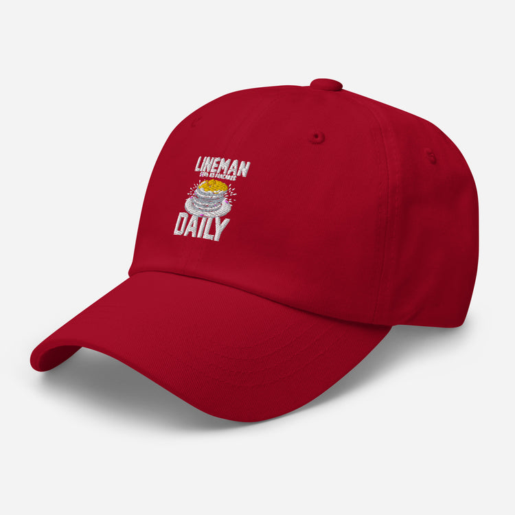 Dad hat  Humorous Lineman Serving Pancakes Fan Hotcake Linesmen Electrician Wireman Technician