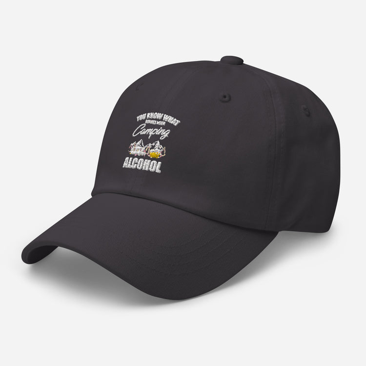 Dad hat Novelty Know Rhymes With Camping Alcohol Drinking Campsite Alcoholic Beverage Fan