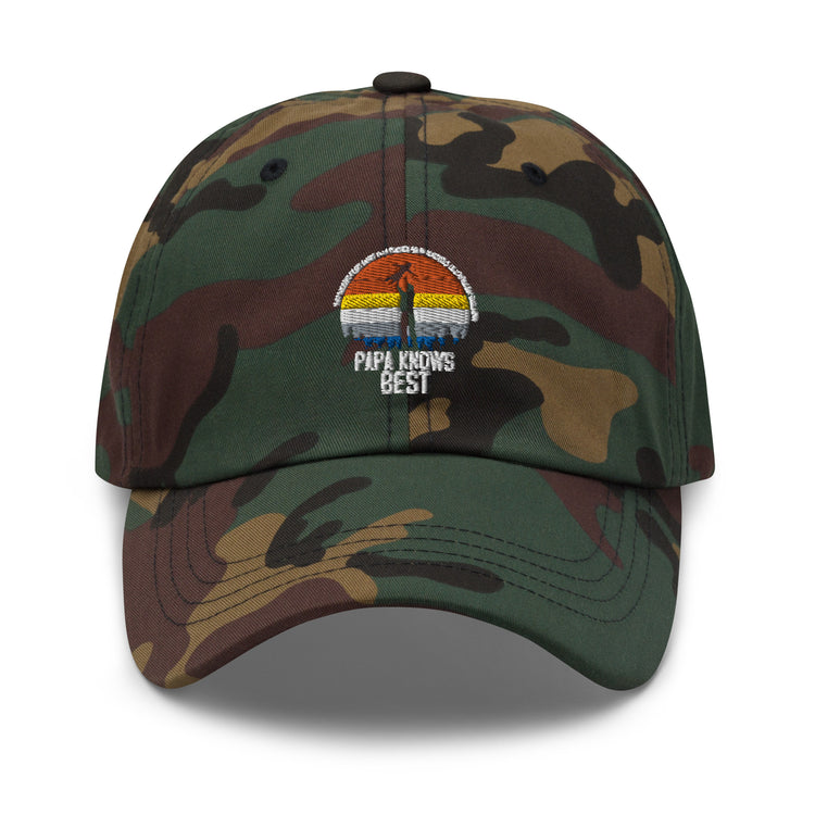 Dad hat Hilarious Papa Knows Good Dad Qualities OutfitResponsible Daddy Parental Attitudes