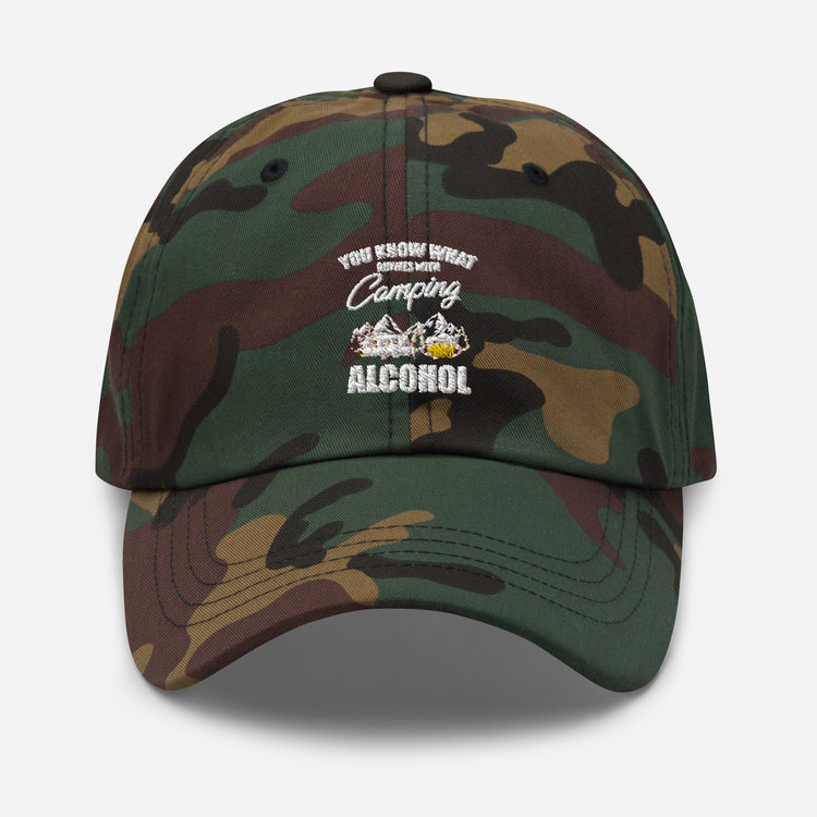 Dad hat Novelty Know Rhymes With Camping Alcohol Drinking Campsite Alcoholic Beverage Fan