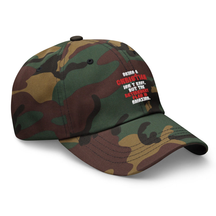 Dad hat Novelty Christianity Isn't Easy But Retirement Plan Amazing Stopping Working