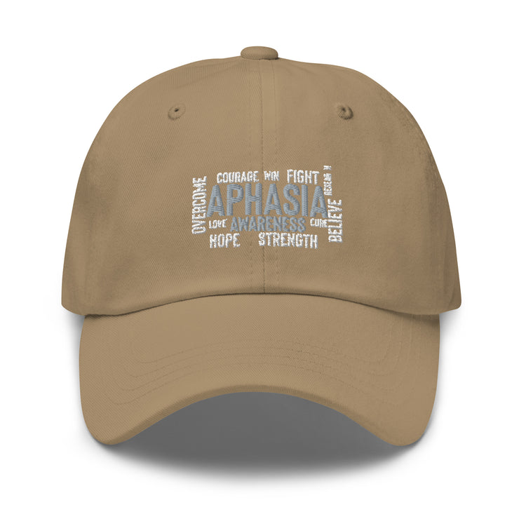 Dad hat  Novelty Aphasia Awareness Dysarthria Believer Overcomer Silent Brain Disease