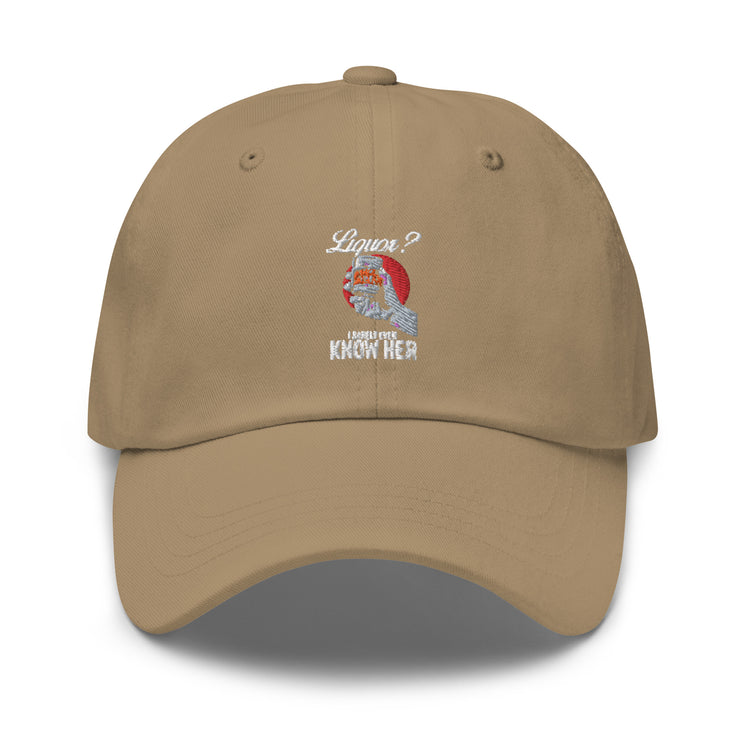 Dad hat Humorous Liquor Lover Alcoholic Beverage Drinks Funny Barkeeper Barman Drinking