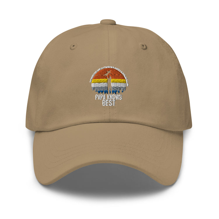 Dad hat Hilarious Papa Knows Good Dad Qualities OutfitResponsible Daddy Parental Attitudes