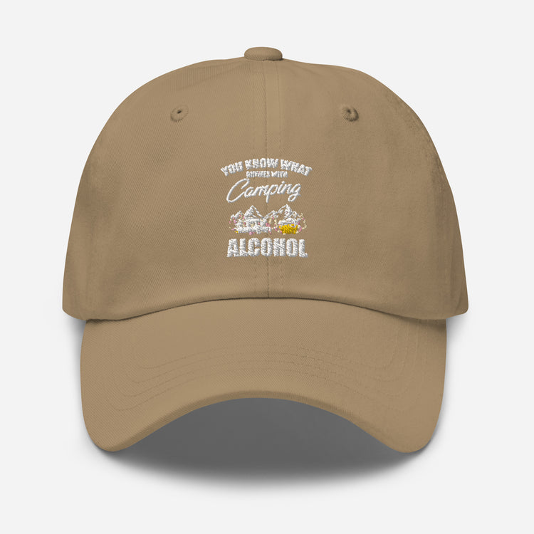 Dad hat Novelty Know Rhymes With Camping Alcohol Drinking Campsite Alcoholic Beverage Fan