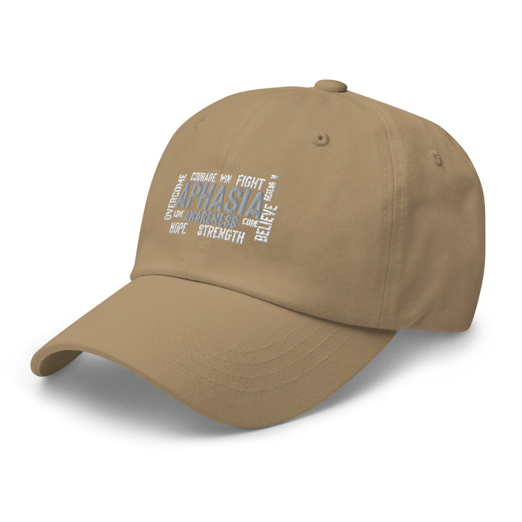 Dad hat  Novelty Aphasia Awareness Dysarthria Believer Overcomer Silent Brain Disease