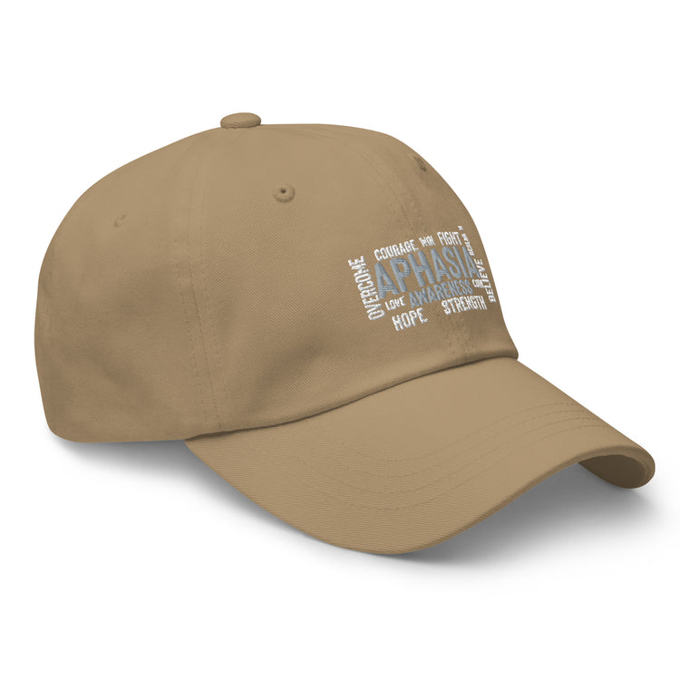 Dad hat  Novelty Aphasia Awareness Dysarthria Believer Overcomer Silent Brain Disease