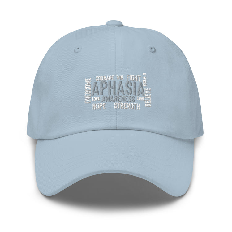 Dad hat  Novelty Aphasia Awareness Dysarthria Believer Overcomer Silent Brain Disease