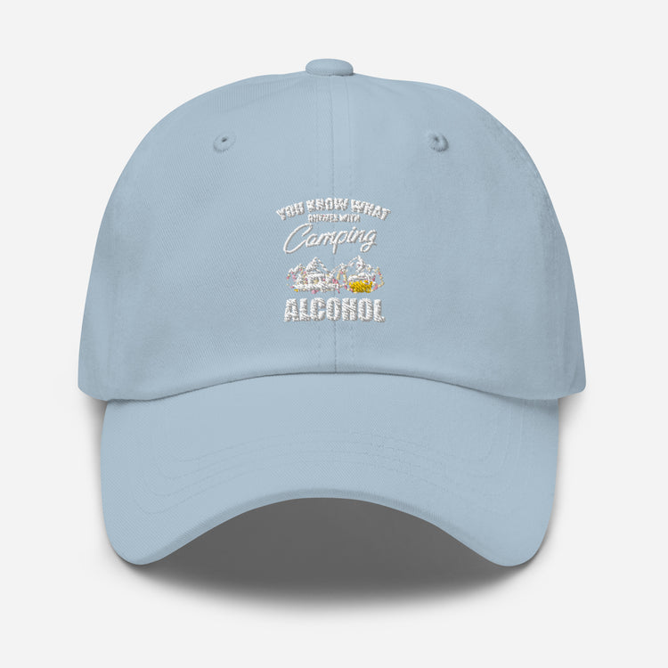 Dad hat Novelty Know Rhymes With Camping Alcohol Drinking Campsite Alcoholic Beverage Fan