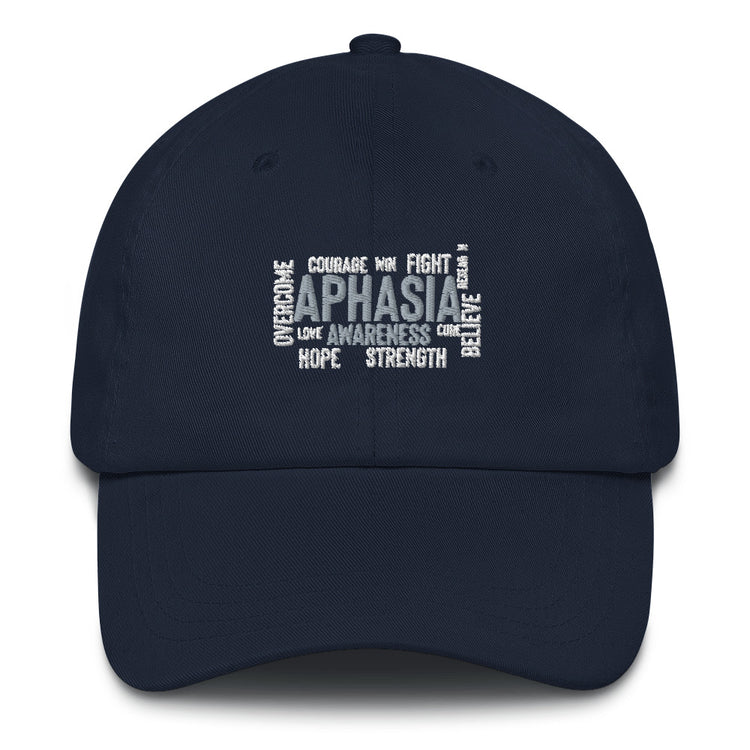 Dad hat  Novelty Aphasia Awareness Dysarthria Believer Overcomer Silent Brain Disease