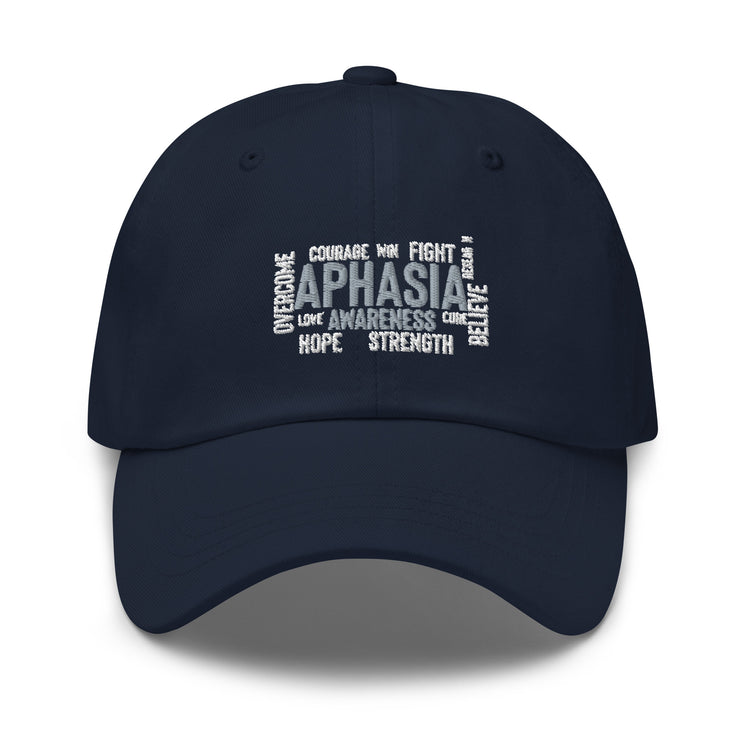 Dad hat  Novelty Aphasia Awareness Dysarthria Believer Overcomer Silent Brain Disease